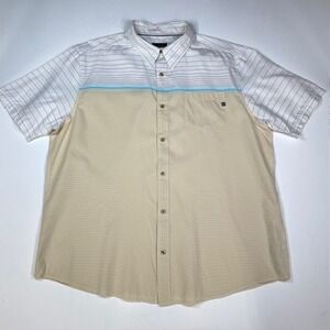 Marmot‎ XXL Button Up Shirt Striped Short Sleeve Casual Outdoor Mens